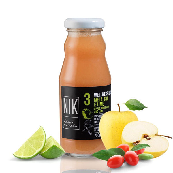 12 bottiglie di Wellness juice 3, mela, goji e lime - Azienda Agricola Favella