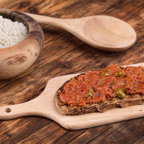 Pronto bruschetta pomodoro, olive e capperi - Azienda Agricola Favella